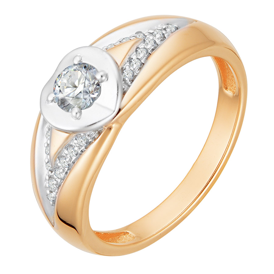 Кольцо, золото, бриллиант, 1012051